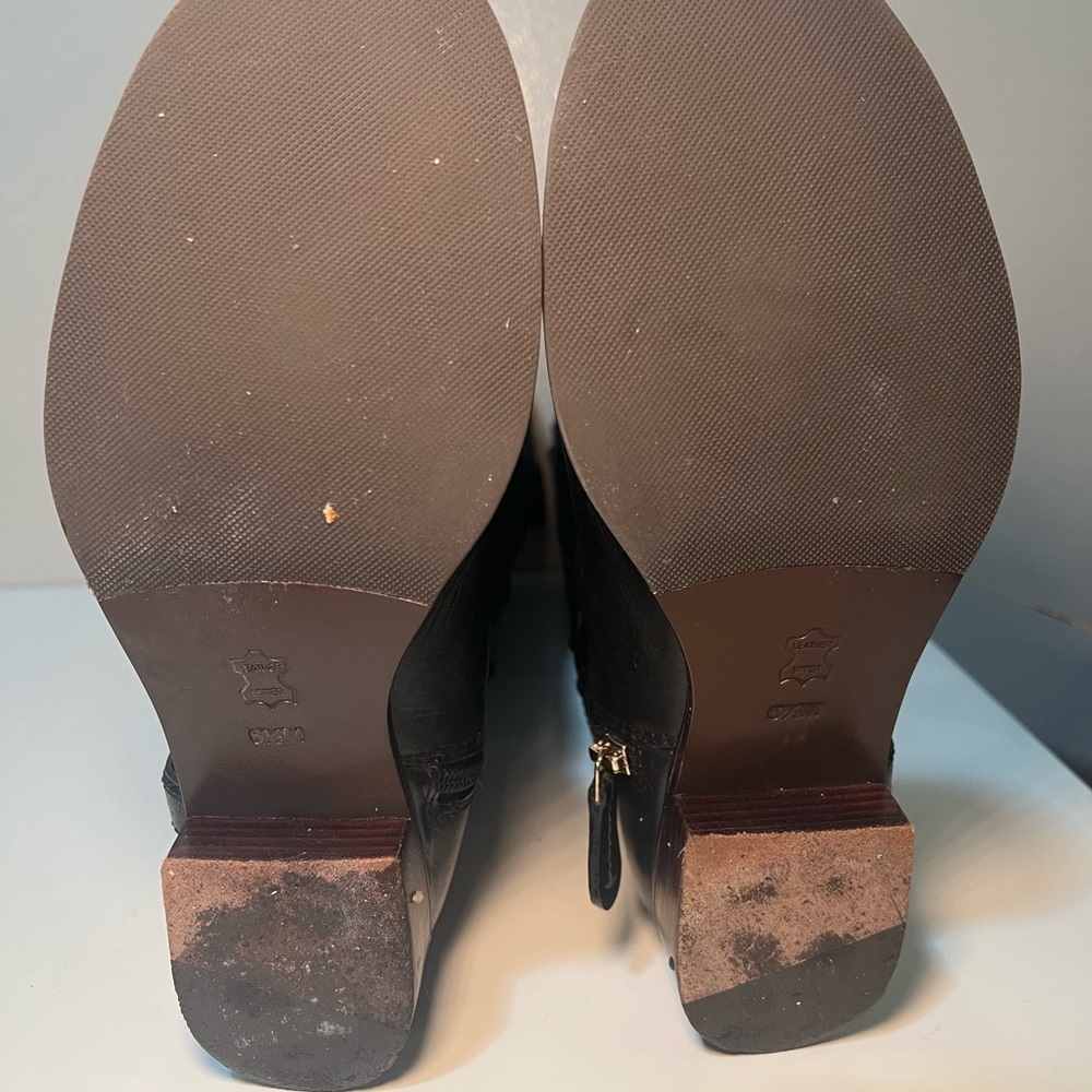Tory Burch Bristol Black Leather Riding Boots size 6.5 - Picture 4 of 6